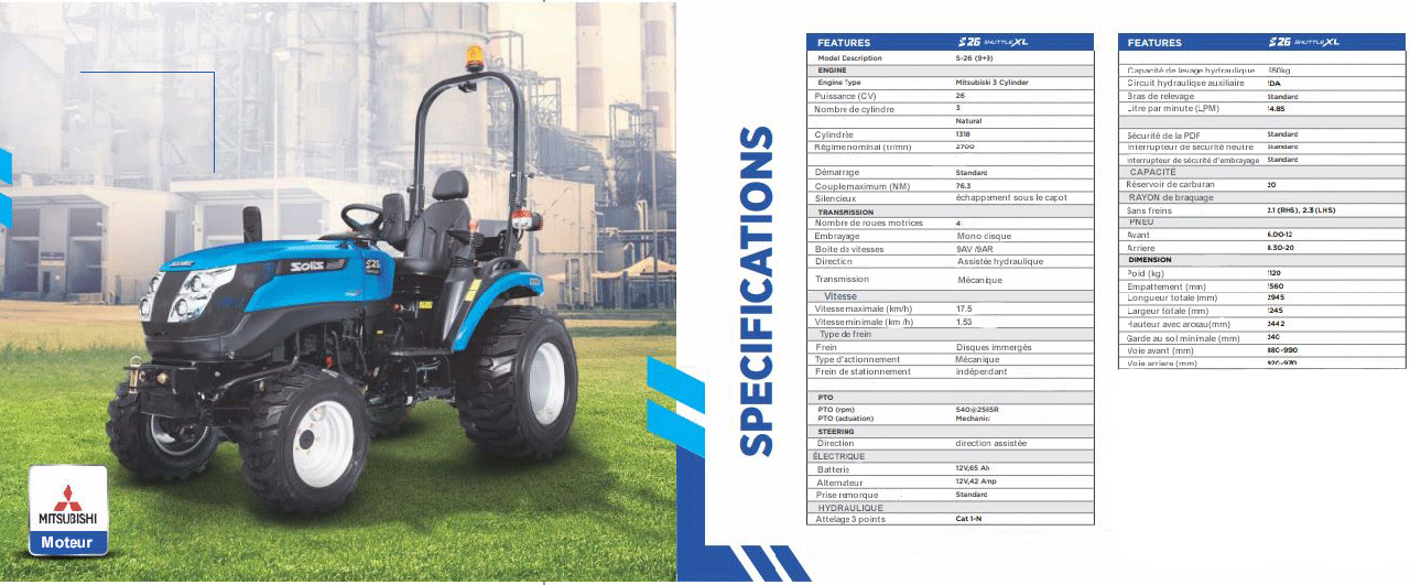 Micro-tracteur SOLIS 26 - Solis Tracteurs - Coinaud importateur
